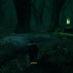 green flames at night